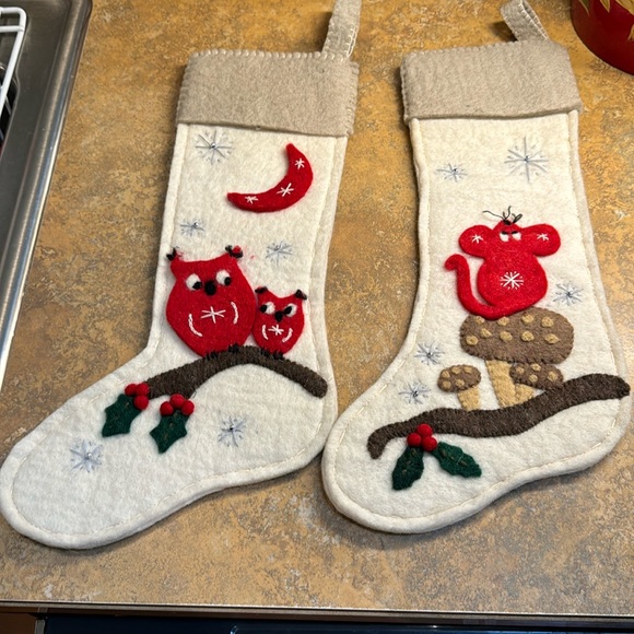 Other - Felted Christmas stockings set of two